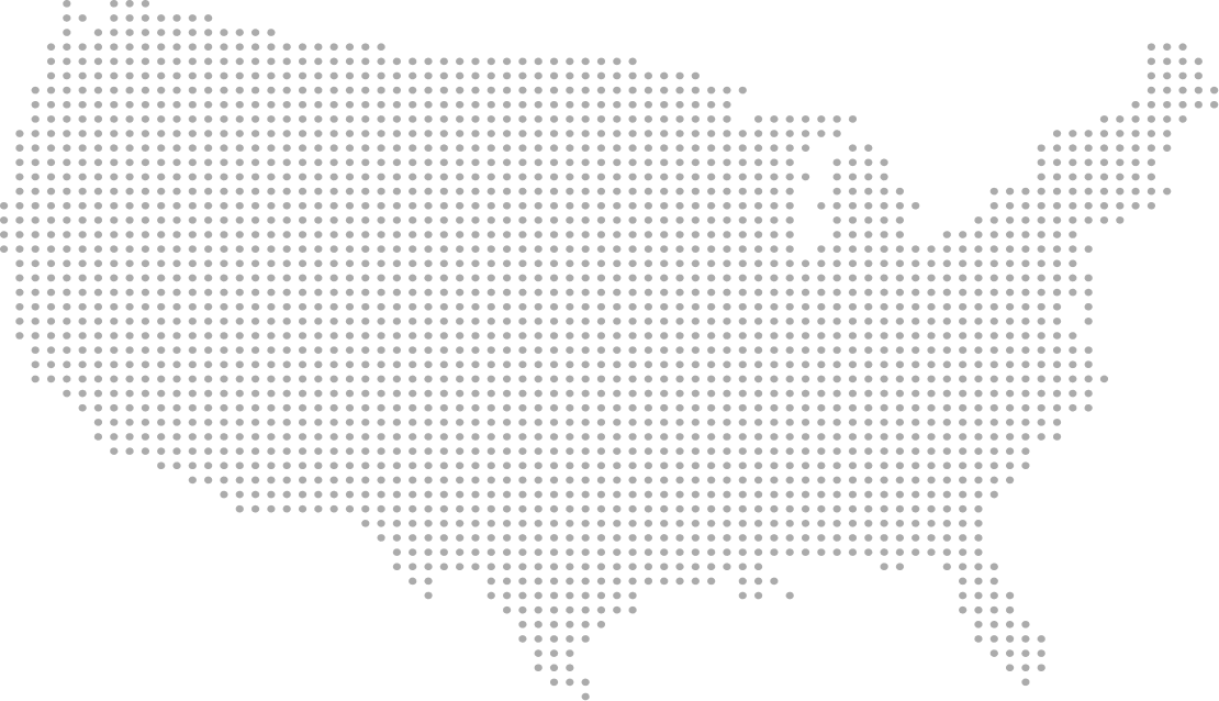 US map with location markers